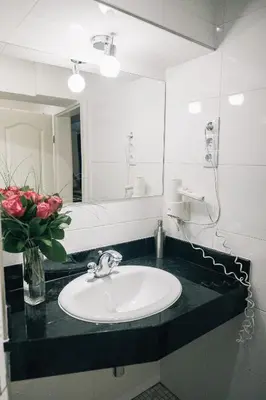 Ein Badezimmer in der Unterkunft Marktplatzhotel - Restaurant Tafelspitz