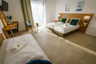Ein Bett oder Betten in einem Zimmer der Unterkunft Hotel Waibstadter Hof