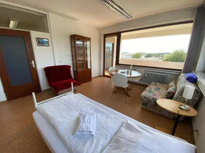 Ein Sitzbereich in der Unterkunft Hotel Ditzingen