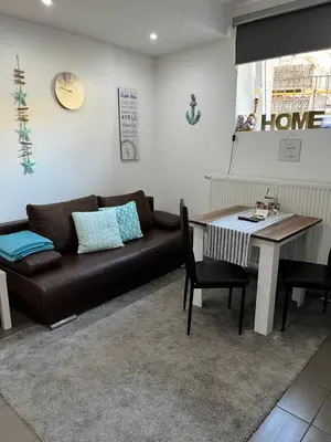 Ein Sitzbereich in der Unterkunft Ferienwohnung 