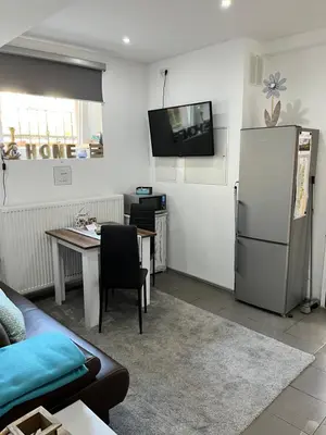 Küche/Küchenzeile in der Unterkunft Ferienwohnung 