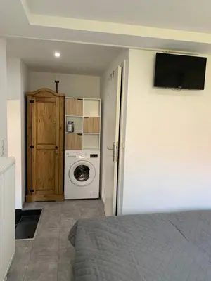 Ein Sitzbereich in der Unterkunft Ferienwohnung 