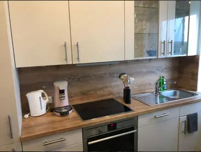 Küche/Küchenzeile in der Unterkunft Unterkunft in Mainz Stadt