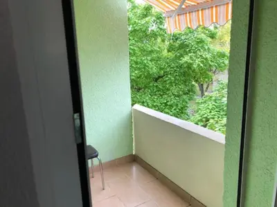 Ein Balkon oder eine Terrasse in der Unterkunft Unterkunft in Mainz Stadt