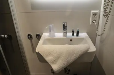 Ein Badezimmer in der Unterkunft Hotel Restaurant Lamm