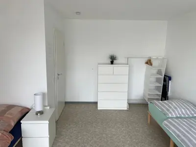 Ein Bett oder Betten in einem Zimmer der Unterkunft Nice, cosy and central apartment with big balcony