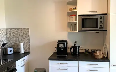 Küche/Küchenzeile in der Unterkunft Apartment nähe Ettlingen - 15 min zur Messe Karlsruhe