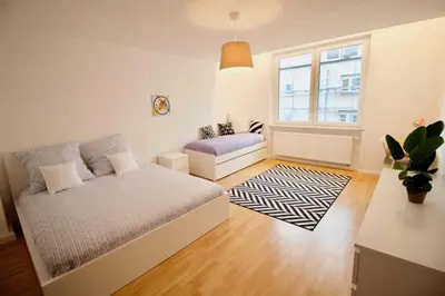 Ein Bett oder Betten in einem Zimmer der Unterkunft Fantastic Apartment in Enchanting Neighbourhood