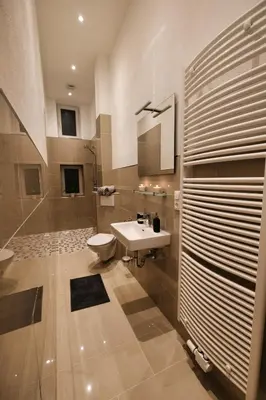 Ein Badezimmer in der Unterkunft Apartment Comfort, Monteurwohnung