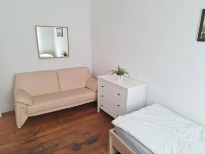 Ein Bett oder Betten in einem Zimmer der Unterkunft Apartment Comfort, Monteurwohnung