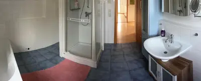 Ein Badezimmer in der Unterkunft Felicidad
