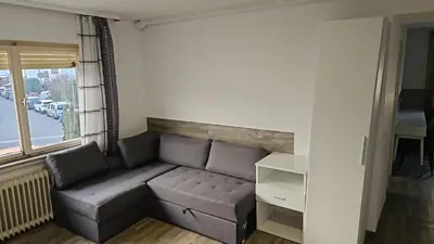 Ein Sitzbereich in der Unterkunft Haus110