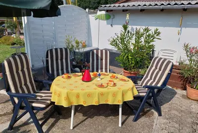 Ein Garten an der Unterkunft Ferienhaus Hedwig