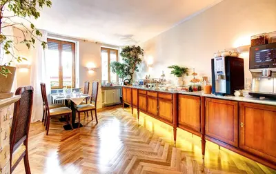 Küche/Küchenzeile in der Unterkunft Hotel Villa Königsgarten