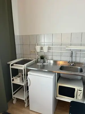 Küche/Küchenzeile in der Unterkunft Pension Stadt Mannheim