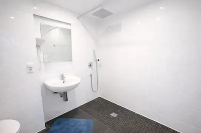 Ein Badezimmer in der Unterkunft Pension Stadt Mannheim