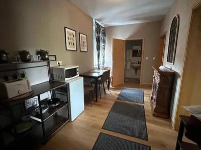 Küche/Küchenzeile in der Unterkunft Pension Stadt Mannheim