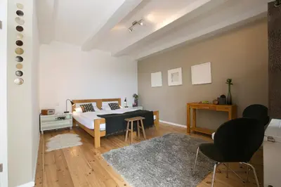 Ein Bett oder Betten in einem Zimmer der Unterkunft Netts Landhaus