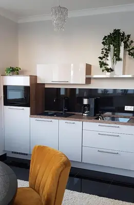 Küche/Küchenzeile in der Unterkunft Bismarck-Apartment