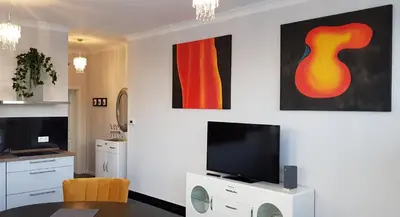 TV/Unterhaltungsangebot in der Unterkunft Bismarck-Apartment