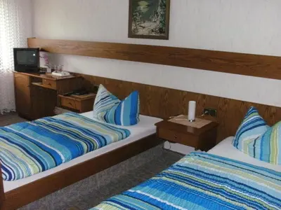 Ein Bett oder Betten in einem Zimmer der Unterkunft Hotel Tannenhof