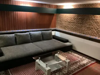 Ein Sitzbereich in der Unterkunft Villa Kunterbunt