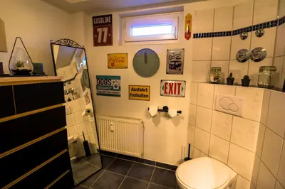 Ein Badezimmer in der Unterkunft Little Beauty Souterrain Apartment Linkenheim