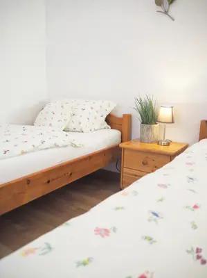 Ein Bett oder Betten in einem Zimmer der Unterkunft Gasthaus Zum Alten Euler