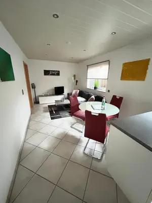 Ein Sitzbereich in der Unterkunft Wohnung Ahorn