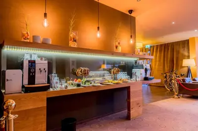 Küche/Küchenzeile in der Unterkunft Hotel Bacchus