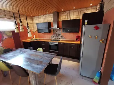 Küche/Küchenzeile in der Unterkunft Ferienwohnung Haus Willi
