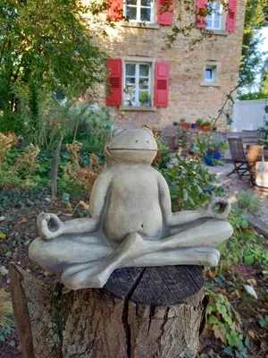 Ein Garten an der Unterkunft Wohlfühlen im rheinhessischen Backsteinhaus