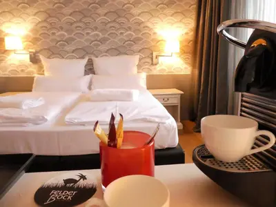 Ein Bett oder Betten in einem Zimmer der Unterkunft Hotel Restaurant Felderbock