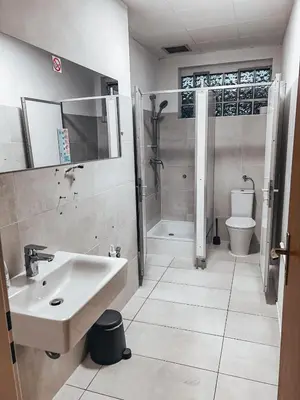 Ein Badezimmer in der Unterkunft Fewo am Museum