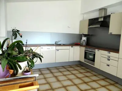 Küche/Küchenzeile in der Unterkunft Ferienwohnung Haida