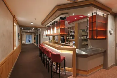 Küche/Küchenzeile in der Unterkunft Hotel Goldener Karpfen