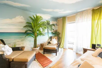Ein Sitzbereich in der Unterkunft Hotel Ziegelruh