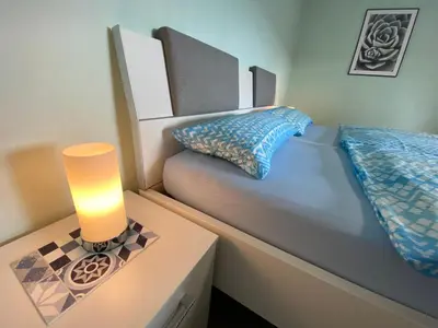 Ein Bett oder Betten in einem Zimmer der Unterkunft Apartment am Kaffelstein - mit Terrasse