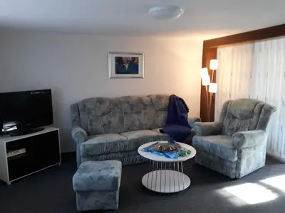 Ein Sitzbereich in der Unterkunft Bergfeldhof