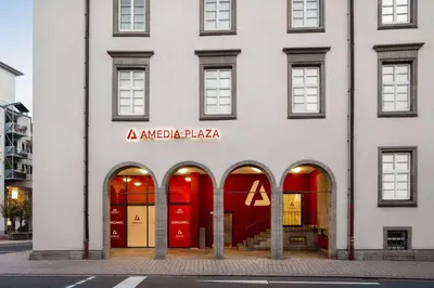 Eine Fassade oder ein Eingang zu Amedia Plaza Speyer, Trademark Collection by Wyndham