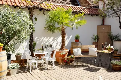 Ein Garten an der Unterkunft WeinQuartier Minges