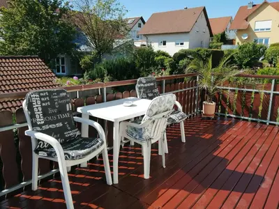Ein Balkon oder eine Terrasse in der Unterkunft Apartment Natali