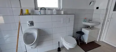 Ein Badezimmer in der Unterkunft Urlaub im Bauwagen