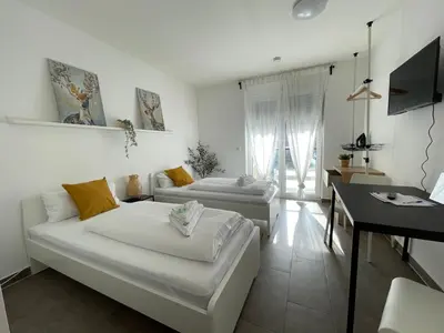 TV/Unterhaltungsangebot in der Unterkunft Nibelungen Apartments