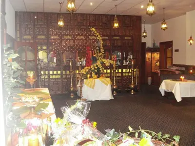 Ein Restaurant oder anderes Speiselokal in der Unterkunft Hotel Starkenburger Hof