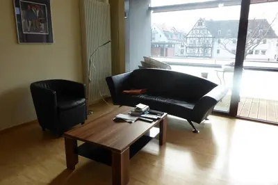 Ein Sitzbereich in der Unterkunft Im Herzen von Aschaffenburg