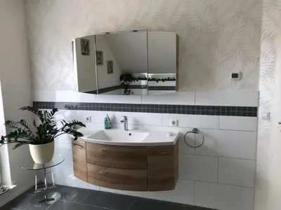 Ein Badezimmer in der Unterkunft Ferienwohnung „Anhaide“