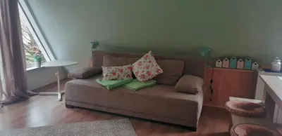 Ein Sitzbereich in der Unterkunft Ferienhaus Kleine Auszeit