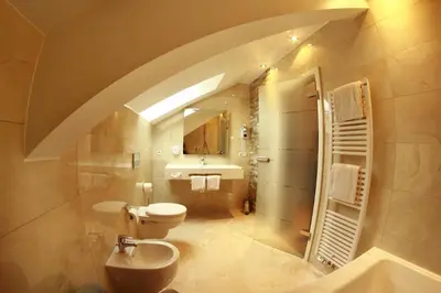 Ein Badezimmer in der Unterkunft Schlosshotel Molkenkur