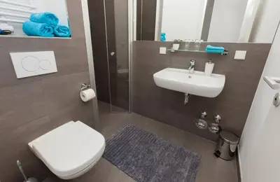 Ein Badezimmer in der Unterkunft Pension SiLa